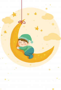 Infant Child Moon - Cartoon moon sleep 1440*2123 transprent Png Free ...
