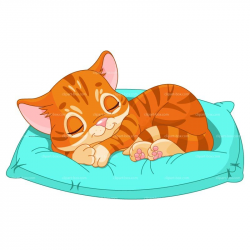 CLIPART SLEEPING KITTEN | Royalty free vector design | Pet ...