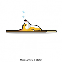 Sleeping Corgi | Everything Corgi | Corgi cartoon, Corgi ...