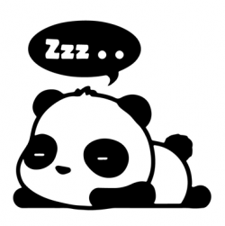 Sleepy Panda Clipart | Template | Cute panda drawing ...