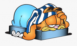Sleeping Garfield Cartoon Png Clip Art Image - Lack Of Sleep ...
