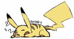 Pikachu, sleeping by Parsnip-s on DeviantArt