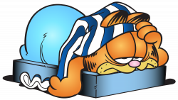 Sleeping Garfield Cartoon Transparent PNG Clip Art Image | Gallery ...