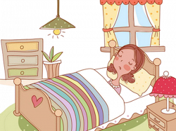 Cartoon Postpartum confinement Sleep Illustration - Mother is sick ...