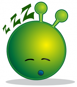 Smiley Green Alien Sleepy Clip Art at Clker.com - vector clip art ...