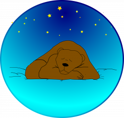 Clipart - Sleeping bear under the stars