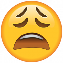 High resolution tired face emoji - You can't see a yawn on the ...
