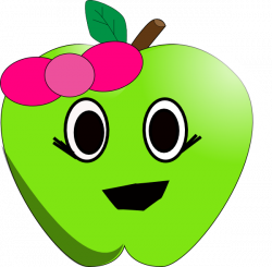 Smilling Little Apple Clip Art at Clker.com - vector clip art online ...