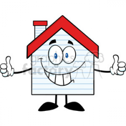 6475 Royalty Free Clip Art Smiling House Cartoon Character With New Siding  clipart. Royalty-free clipart # 389642