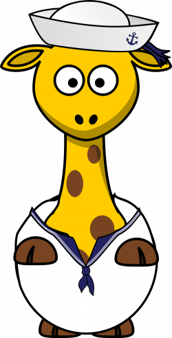 Clipart - Giraffe Sailor