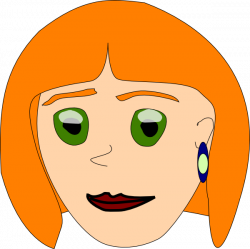 Woman-orange Hair Clip Art at Clker.com - vector clip art online ...