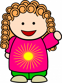 Clipart - Smiling Red-Haired Girl