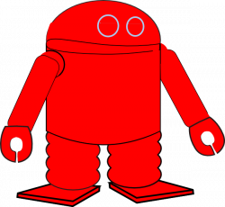 Red Robot Clip Art at Clker.com - vector clip art online, royalty ...