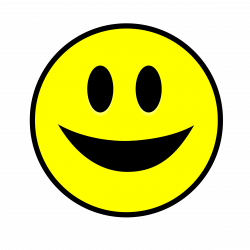 Clipart - Big smiling smiley simple yellow