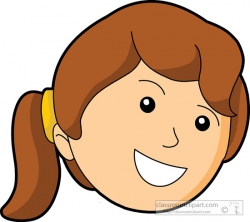 Happy face girl clipart smiley face pencil and in color girl ...
