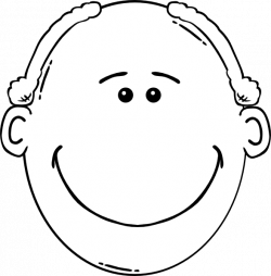 Smiling Man Outline Clip Art at Clker.com - vector clip art online ...