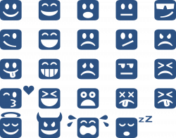 Clipart - Square Emoticons