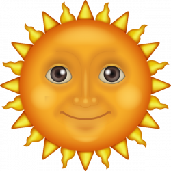 The Sun Face Emoji - Make a grey day sunny or tell your friends good ...
