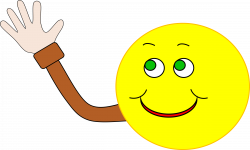 Clipart - Happy smiley waving