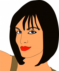 Clipart - Wryly Smiling Woman