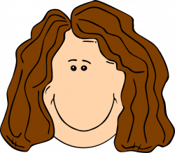 Smiling Brown Hair Lady Clip Art at Clker.com - vector clip art ...