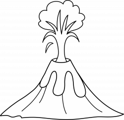 unbelievable volcano clip art black and white with volcano coloring ...