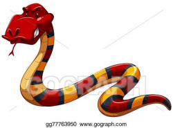 Vector Art - Colourful scary snake. Clipart Drawing ...