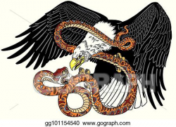 Vector Art - Eagle fighting a snake. EPS clipart gg101154540 ...