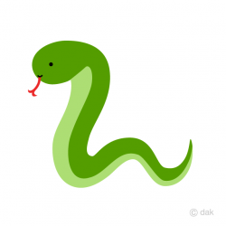 Cute Green Snake Clipart Free Picture｜Illustoon