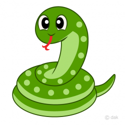 Polka Dot Green Snake Coil Clipart Free Picture｜Illustoon
