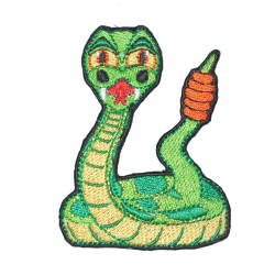 Cartoon RATTLESNAKE Cute Venomous Snake Embroidered