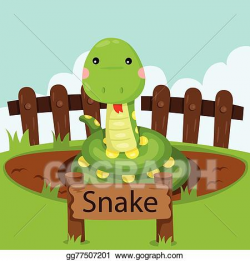 Vector Illustration - Illustrator of snake in the zoo. EPS ...