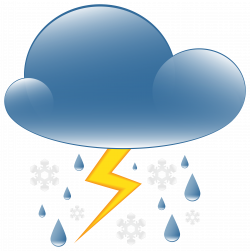 Thunder Rain and Snow Weather Icon PNG Clip Art - Best WEB Clipart