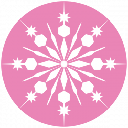 White Snowflake With Pink Background Clip Art at Clker.com - vector ...
