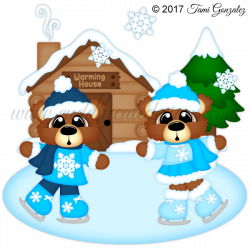 Ice Skating Bears | Clip Art (Winter) | Pinterest | Bears, Teddy ...