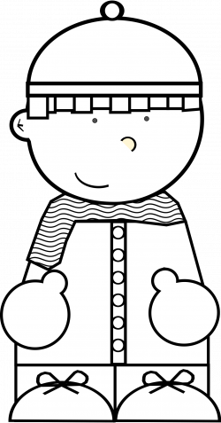 Clipart - cartoon snow kid