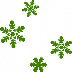 Green Snow Flakes Clip Art at Clker.com - vector clip art online ...