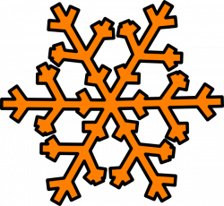 Orange Snowflake Clip Art at Clker.com - vector clip art online ...