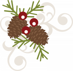Freebie Of The Day! Pinecone With Berries & Swirl | Cuttable ...
