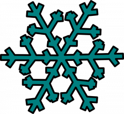 Teal Snowflake Clip Art at Clker.com - vector clip art online ...