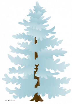 snow covered tree raster clipart