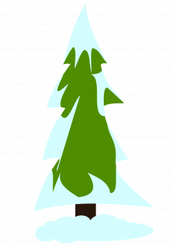 Clipart - Snowy pine tree