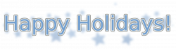 Clipart - Happy Holidays (with Snowflakes)