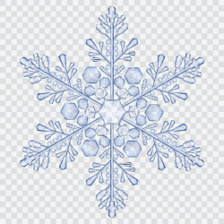 Big Translucent Crystal Snowflake premium clipart ...