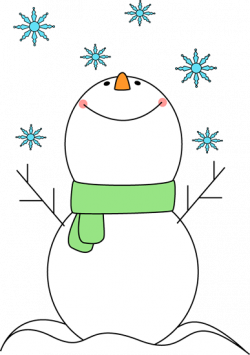 cute snowflake clipart | Snowman Catching Snowflakes Clip ...