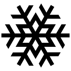 Snowflake Black transparent PNG - StickPNG