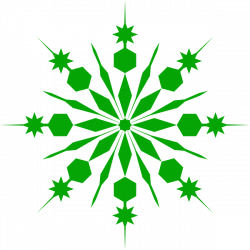 Shower Green Snowflake Clip Art at Clker.com - vector clip art ...