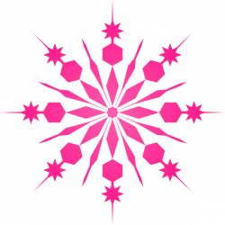 Pink Snowflake Clip Art at Clker.com - vector clip art online ...