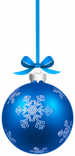 Blue Christmas Hanging Ball with Snowflakes PNG Clipart Image ...
