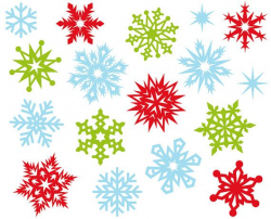 Christmas Snowflakes Cute Digital Clipart by YarkoDesign on ...
